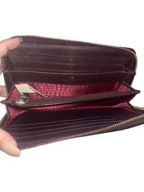 Kate Spade Laurel Way Neda Zip Around Wallet Deep Plum
